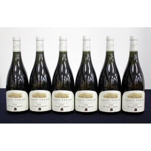 47 - 6 bts Saint-Véran Cuvée Prestige 1995 Roger Lassarat 1 hf/i.n, 2 i.n, 2 ts, 1 us, base of labels vsl... 