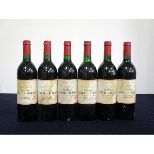 506 - 6 bts Ch. Lynch-Bages 1985 Pauillac, 5me Cru Classé, 5 i.n, 1 ts, bs, stl