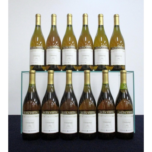 51 - 12 bts Alta Vista Chardonnay 2001 Mendoza 9 i.n, 2 vts, 1 us/ts