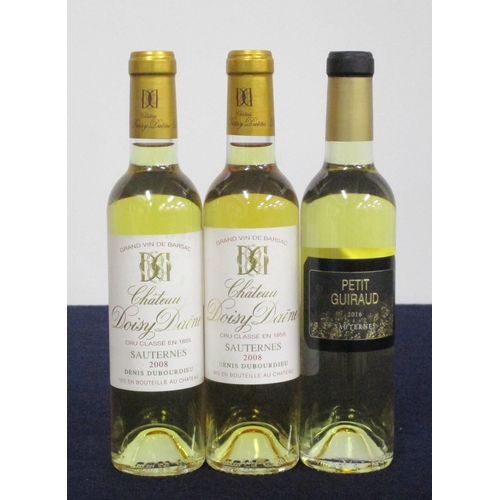 513 - 2 hf bts Ch. Doisy Daëne Sauternes 2008 Dubourdieu hf  1 hf bt Petit Guiraud Sauternes 2016 hf Above... 