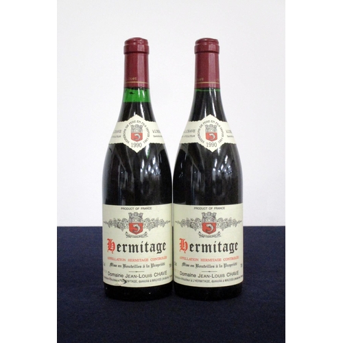 532 - 2 bts Hermitage 1990 Dom Jean-Louis Chave   hf,  i.n, 1 ntl