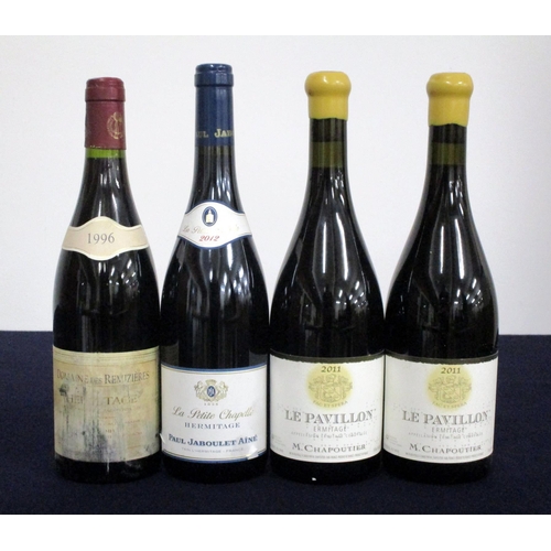 534 - 1 bt Hermitage 1996 Domaine des Remizières hf, cdl 1 bt Hermitage La Petite Chapelle 2012 PJA hf, cd... 