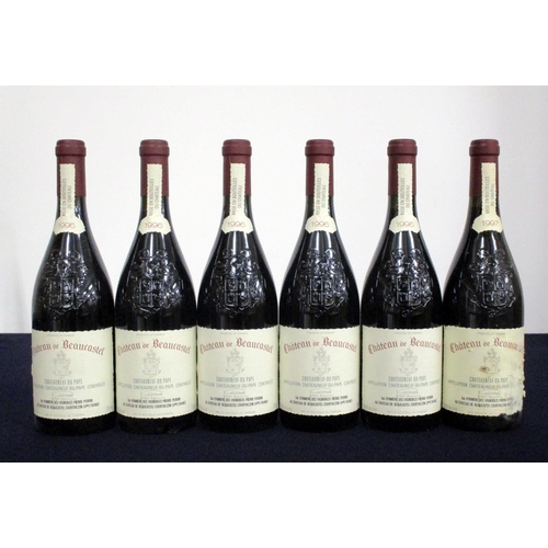 536 - 5 bts Ch. de Beaucastel Châteauneuf du Pape 1996 Pierre Perrin i.n 1 bt Ch. de Beaucastel Châteauneu... 