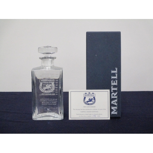 6 - A Limited Edition Martell Grand National 10th Anniversary Decanter with stopper N°173/4000 oc