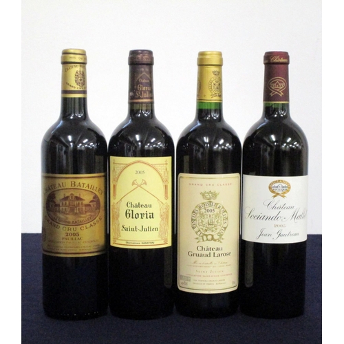 66 - 1 bt Ch. Batailley 2005 Pauillac Grand Cru Classé i.n 1 bt Ch. Gloria 2005 St-Julien i.n 1 bt Ch. Gr... 