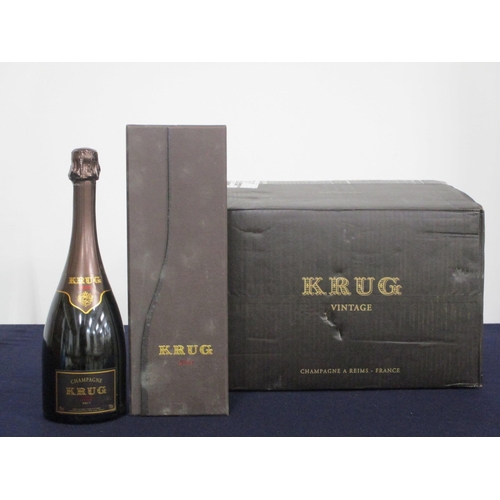 737 - 6 bts Krug Vintage Champagne 2000 oc ind presentation cases (dst)