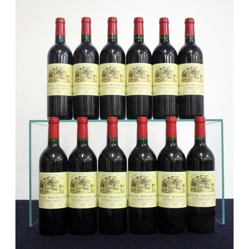 78 - 12 bts Ch. Magdelaine 1998 owc St-Émilion, 1er Grand Cru Classé 3 hf, 9 hf/i.n