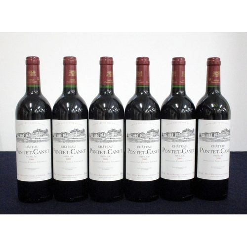 79 - 6 bts Ch. Pontet-Canet 2000 owc Pauillac, 5me Cru Classé  hf/i.n, OT