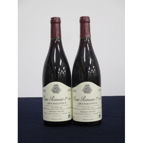 799 - 2 bts Vosne-Romanée 1er Cru Cros Parantoux 1999 Emmanuel Rouget hf/i.n