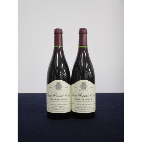 800 - 2 bts Vosne-Romanée 1er Cru Cros Parantoux 2001  Emmanuel Rouget hf/i.n, i.n