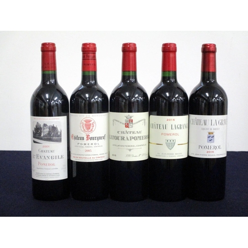 85 - 1 bt Ch. L'Evangile 2001 Pomerol hf 1 bt Ch. Bourgneuf 2005 Pomerol hf 1 bt Ch. Latour À Pomerol 201... 