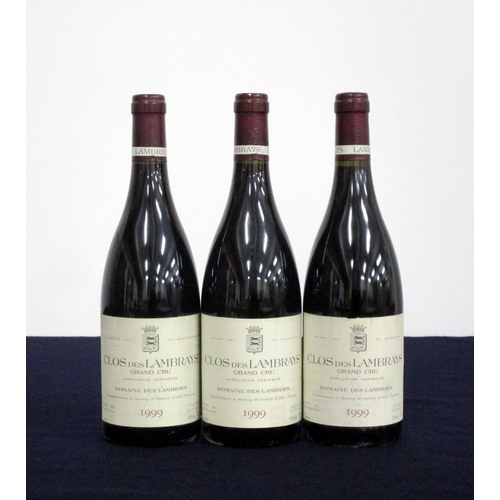 98 - 3 bts Clos des  Lambrays Grand Cru 1999 Dom des Lambrays 2 hf, 1 hf/i.n, vsl bs