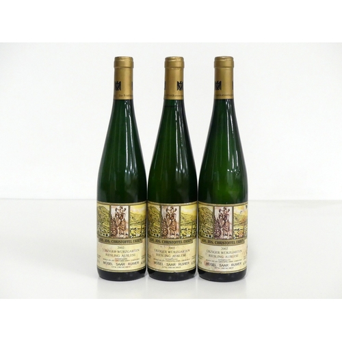 55 - 3 bts Riesling Auslese Urziger Wurzgarten 2002 J J Christoffel Erben hf bs