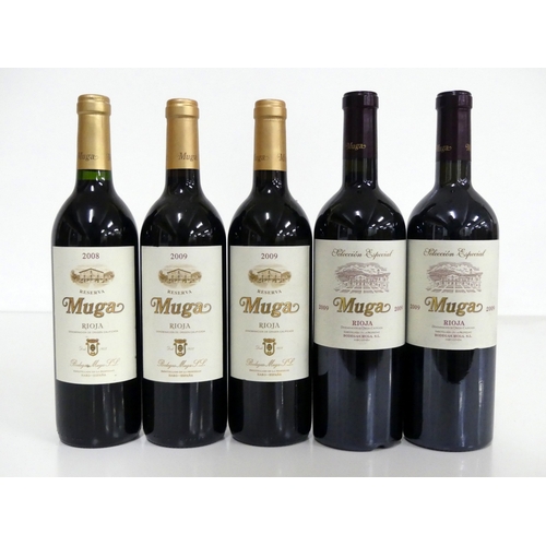 554 - 1 bt Muga Rioja Reserva 2008 i.n 2 bts Muga Rioja Reserva 2009 i.n 2 bts Muga Rioja Reserva Selecció... 