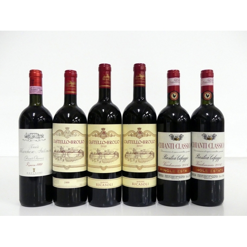 563 - 1 bt Tenute Marchese Antinori Chianti Classico Riserva 1999 vts 1 bt Castello di Brolio Chianti Clas... 