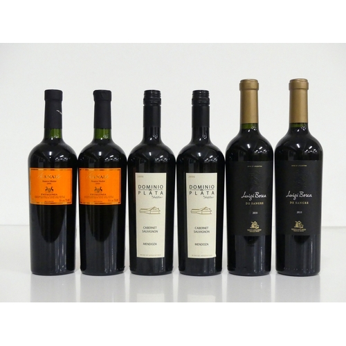 587 - 2 bts Canale Estate Reserve Merlot 2006 Patagonia vts 2 bts Dominio del Plata Cabernet Sauvignon 200... 