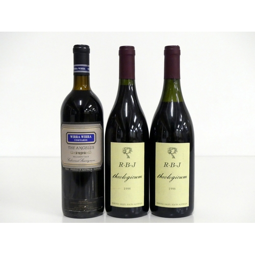 590 - 1 bt Wirra Wirra The Angelus Cabernet Sauvignon 1990 vts 2 bts R. B.J. Theologicum 1998 Barossa i.n,... 