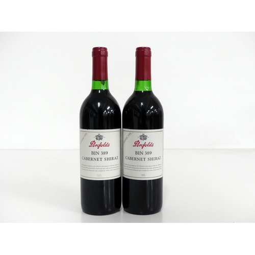 596 - 2 bts Penfolds Bin 389 Cabernet Shiraz 1998 vts