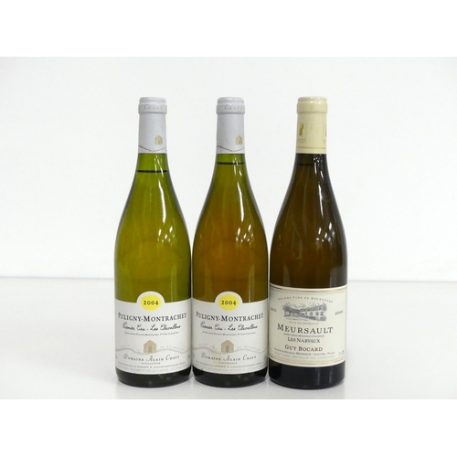 23 - 2 bts Puligny-Montrachet 1er Cru Les Clavoillons 2004 Dom Alain Chavy i.n, ts 1 bt Meursault Les Nar... 