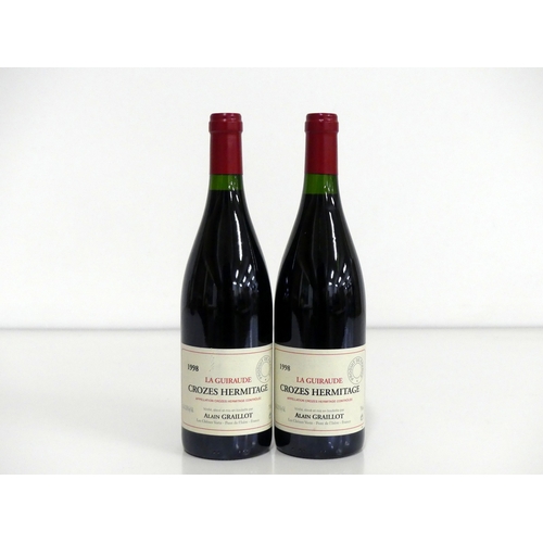 40 - 2 bts Crozes Hermitage La Guirade 1998 Alain Graillot i.n, vts