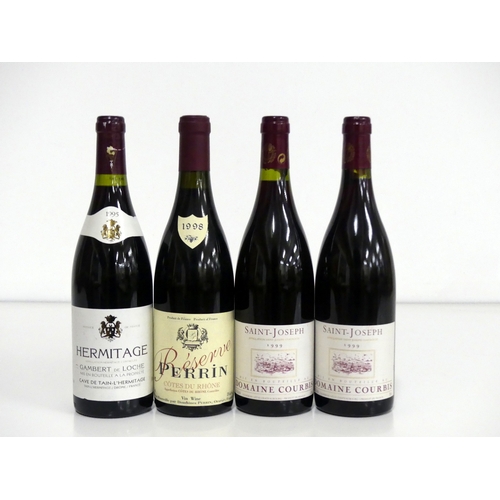 47 - 1 bt Hermitage Gambert de Loche 1995 Cave de Tain-L'Hermitage  1 bt Côtes-du-Rhone Réserve 1998 Perr... 