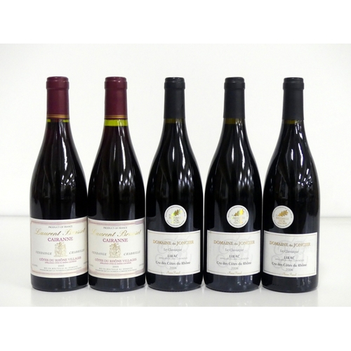 50 - 2 bts Cairanne Côtes-du-Rhone- Villages Vendange les Chabrilles 2003 Laurent Brusset i.n 3 bts Lirac... 