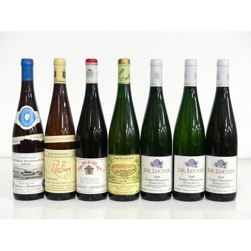 55 - 1 bt Goethewein Winkeler Hasensprung Riesling Kabinett 1990 1 bt Bruder Dr Becker Ludwigshohe Riesli... 