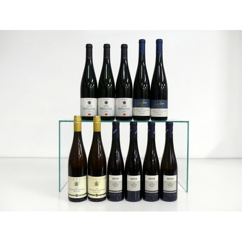 58 - 3 bts The Society's Saar Riesling (Reichsgraf Von Kesseltatt) 2001 2 bts Ernst Loosen Ürziger Würzga... 