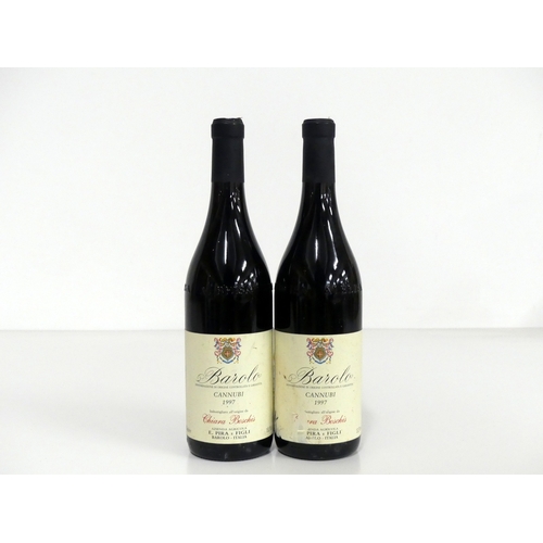 789 - 2 bts E. Pira & Figli Chiara Boschis Barolo Cannubi 1997 vts, vsl stl, 1 sl scuffed label