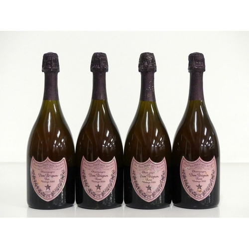 127 - 4 bts Dom Pérignon Rosé 2000 vsl bs, sl cdl