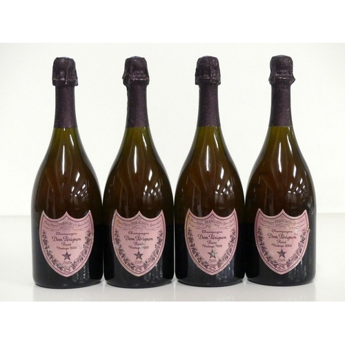 128 - 4 bts Dom Pérignon Rosé 2000 vsl bs, sl cdl