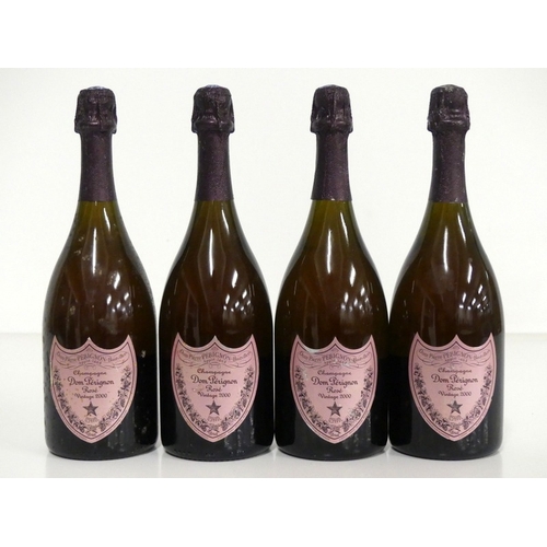 129 - 4 bts Dom Pérignon Rosé 2000 vsl bs, sl cdl