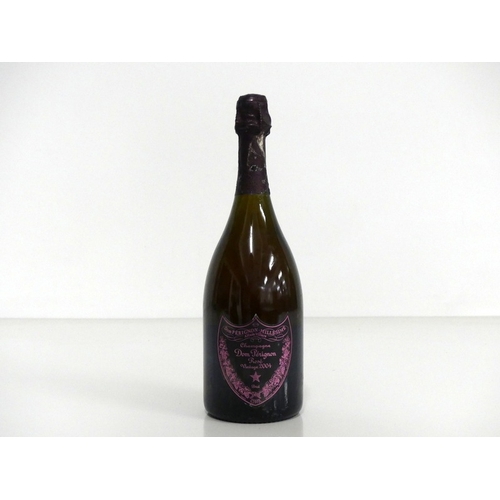 131 - 1 bt Dom Pérignon Rosé 2004 vsl bs, vsl cdl, vsl foil damage