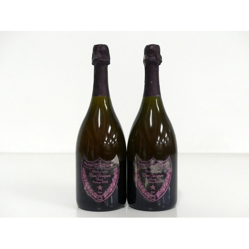 132 - 2 bts Dom Pérignon Rosé 2005 vsl bs, sl cdl