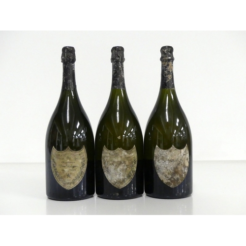 133 - 3 magnums Dom Pérignon Champagne 2003 bs, cdl, damaged crusted foils