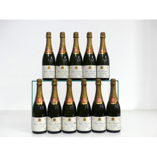 158 - 11 bts Louis Roederer Rich Sec Champagne NV vsl bs, sl torn labels