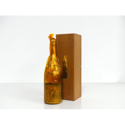 161 - 1 magnum Louis Roederer Cristal Champagne 1989 owc - polished wooden presentation case (soiled), cel... 