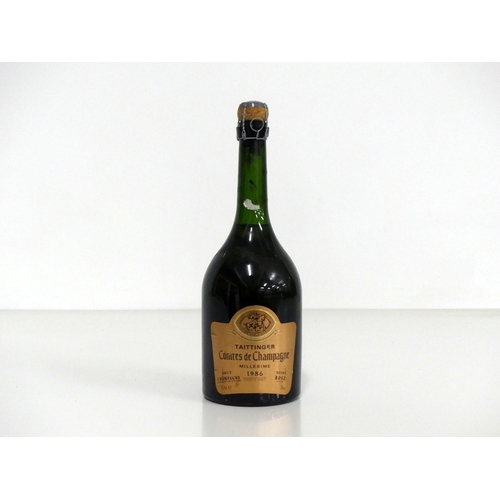 181 - 1 bt Taittinger Comtes de Champagne  Brut Rosé 1986 sl bs, sl faded label, foil removed