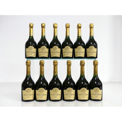 183 - 12 bts Taittinger Comtes de Champagne Blanc de Blancs Champagne 1986 oc