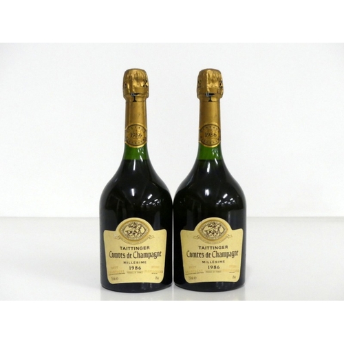 186 - 2 bts Taittinger Comtes de Champagne Blanc de Blancs Champagne 1986