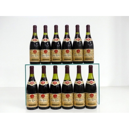 201 - 12 bts  Côte Rotie, Brune et Blonde 1985 E Guigal 1 vts, 6 ts, 1 us, 2ms, 1 lms/ms, 1 lms, bs, vsl c... 