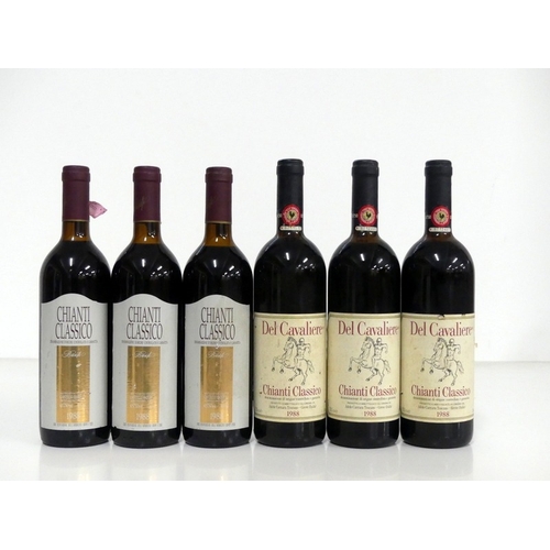 228 - 3 bts Banfi Chianti Classico 1988 ts, vsl bs 3 bt Del Cavaliere Chianti Classico 1988 1 vts, 2 ts, v... 