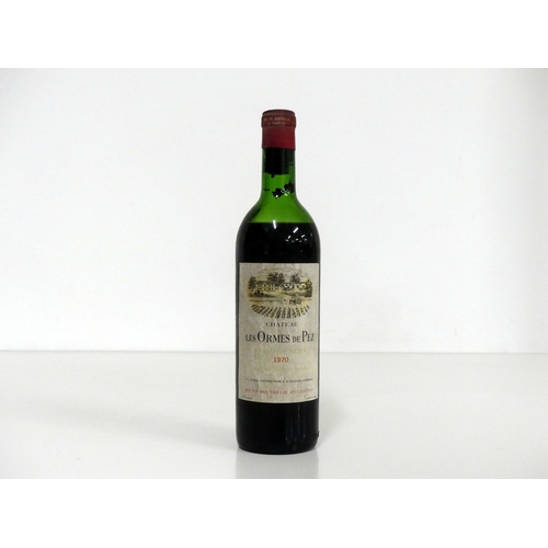 101 - 1 bt Ch. Les Ormes de Pez 1970 St-Estephe Cru Bourgeois Exceptionnel, ls/lms, sl crusted foil, vsl b... 