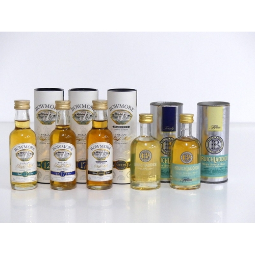 87 - 1 5-cl bt Bowmore 12 YO Islay Single Malt Scotch Whisky original tube 1 5-cl bt Bowmore 17 YO Islay ... 