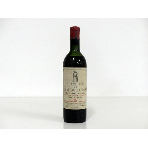 99 - 1 bt Ch. Latour 1957 Pauillac, 1er Cru Classé, lms/ms, vsl bs, aged label, vsl foil damage