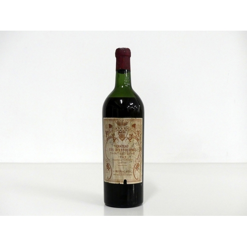 1002 - 1 bt Cos d'Estournel 1949 St Estephe Grand Cru Classé Negociant bottled - J. Meyniac et Cie, lms, bs... 