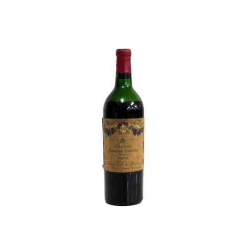 1006 - 1 bt Ch. Rauzan-Gassies 1962 EB Margaux, 2me Cru Classé  Justerini & Brooks, ls/lms, aged/stl, vsl t... 