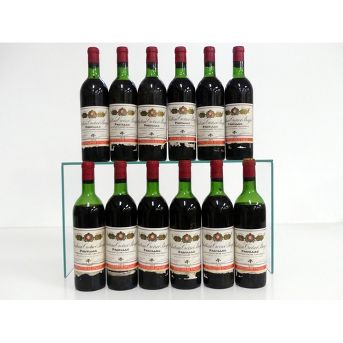 1010 - 12 bts Ch. Croizet-Bages 1970 owc - split lid Pauillac 5me Grand Cru Classé 2 ts, 6 us, 2 ms, 2 ls, ... 