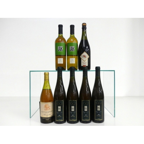 1026 - V 1 bt Bannockburn Geelong Chardonnay 1992 lms, sl bs 4 bts Chain of Ponds Riesling 2000 Adelaide Hi... 