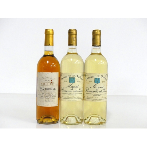 1036 - 1 bt Sichel Sauternes 1996 i.n, sl dstl, sl ntl 2 bts Dom de Durban Muscat de Beaumes de Venise 2013... 